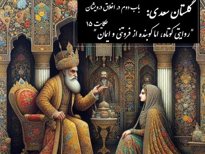 حکایت های گلستان سعدی: روایتی کوتاه، اما کوبنده از فروتنی و ایمان / باب دوم در اخلاق درویشان حکایت شماره 15 + فایل صوتی