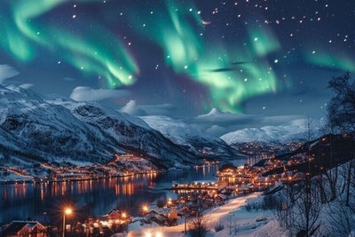 درخشش نخستین تصویر ناسا در 2025/ شفق‌های قطبی زمین را در آغوش نور فرو بردند