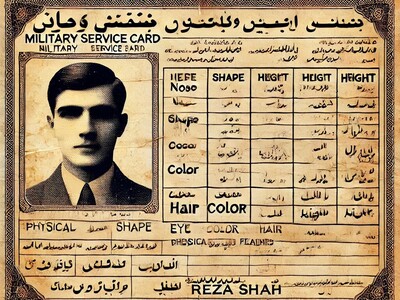 ویدیو/ مشخصات جالب کارت پایان خدمت در دوران رضاشاه؛ از شکل بینی قلمی و کشیده تا رنگ  چشم عسلی و خرمایی