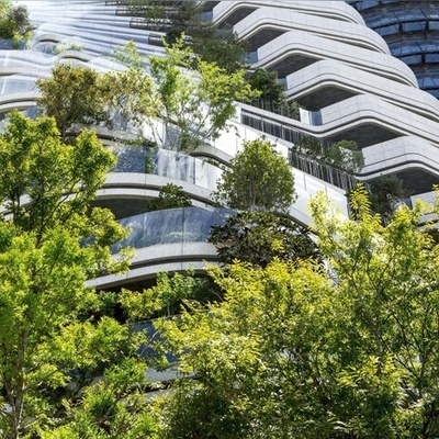 (تصاویر) تلفیق طبیعت و فناوری/ برج الهام‌گرفته از DNA در تایوان علیه آلودگی، زلزله و سیل می‌جنگد