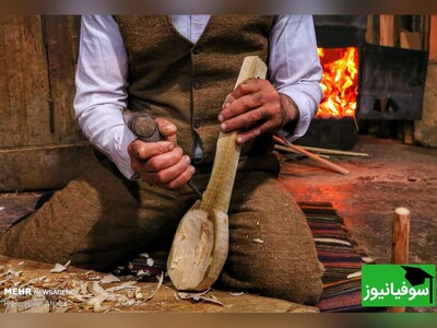 (ویدئو) هنری باستانی با نقوش اسطوره‌ای در دل طبیعت/ ساخت ظروف چوبی با هنر لاک‌تراشی