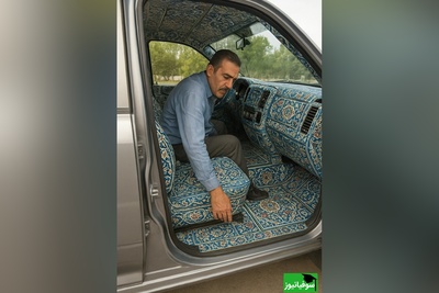ویدئو/نگاهی به خلاقیت حماسه‌ ساز" کاشی‌کار ایرانی" در تزئین ماشین پیکاپ با کاشی اصیل ایرانی  / بیخود نبوده از قدیم گفتن هنر نزد ایرانیان است و بس!