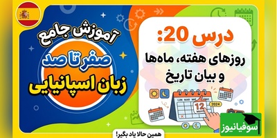 آموزش رایگان صفر تا صد زبان اسپانیایی؛ درس بیستم: روزهای هفته، ماه‌ها و بیان تاریخ