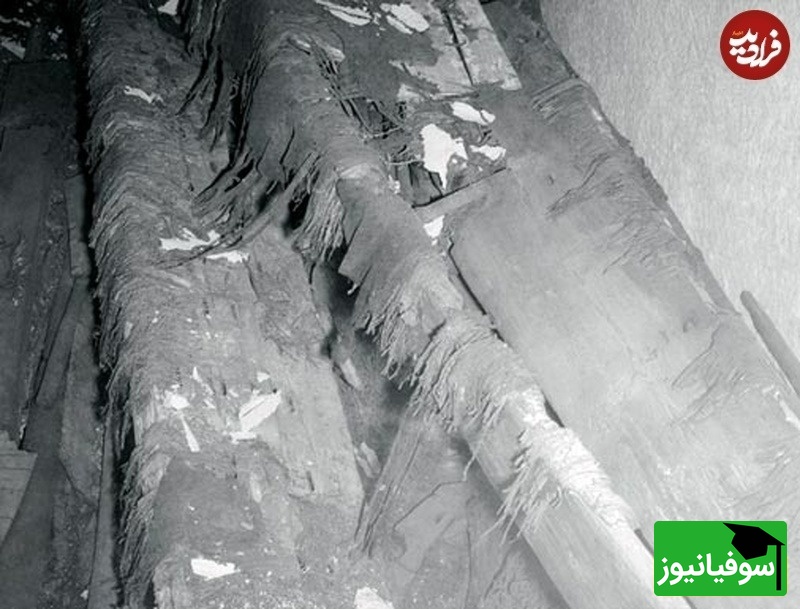 عکسی که در زمان کشف الوارهای کشتی در سال 1954 گرفته شد