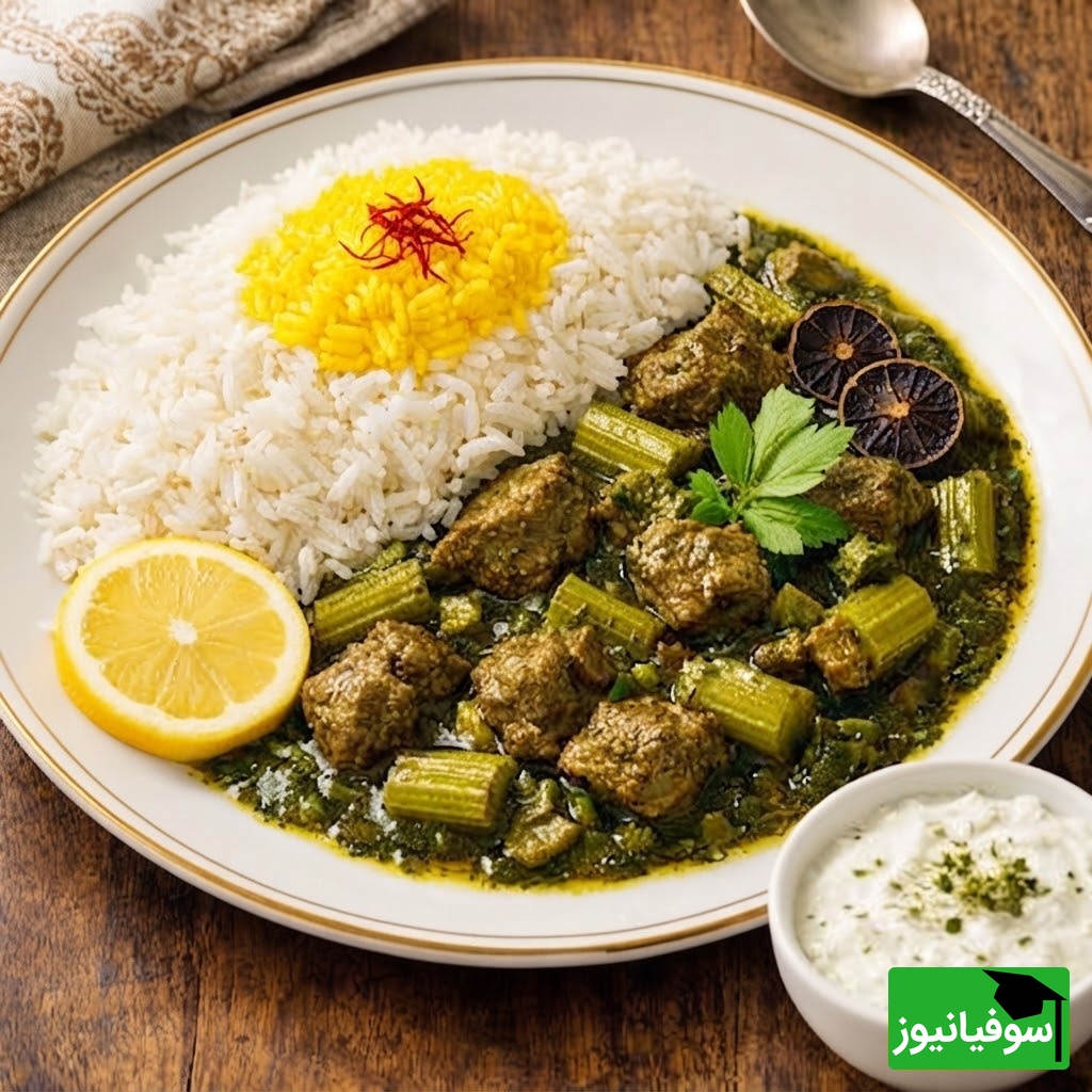 کته با خورشت کرفس 