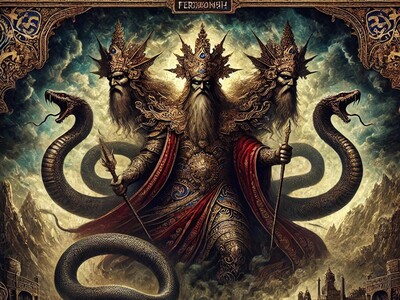 ویدئو/ ضحاک مار دوش؛ نماد بی‌رحمی و تاریکی مطلق در شاهنامه فردوسی/ روایت نبرد حماسی «فریدون» برای نجات ایران‌زمین از چنگال اهریمن