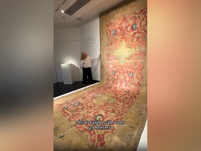 معرفی فرش بزرگ «پولونز» مکشوفه در ژاپن، فرشی متعلق به قرن 17/ شاهکاری از هنر جهان اسلام در بافت اصفهان و نخ ابریشمی+ ویدیو