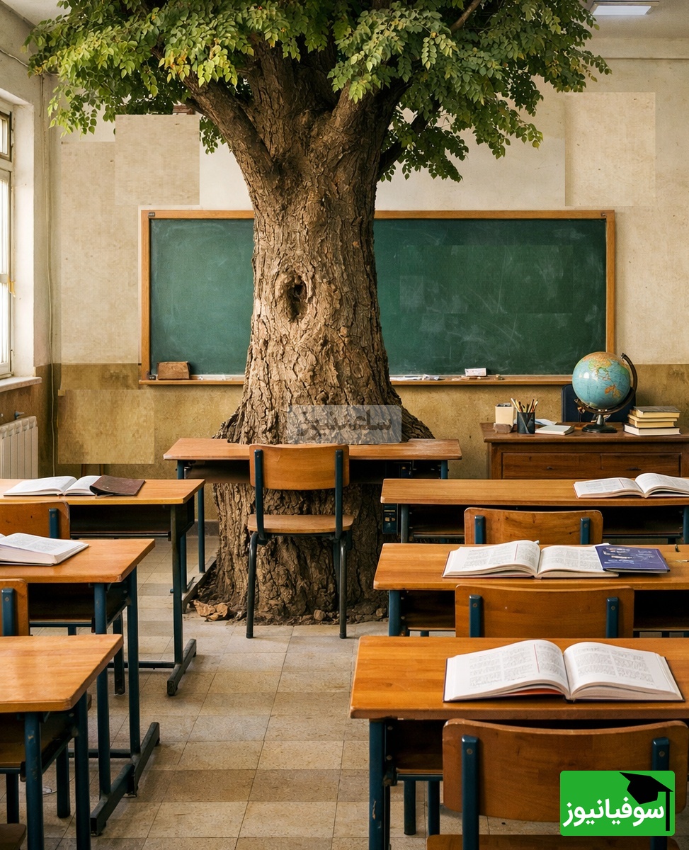 دانش آموزی که شبانه روز در مدرسه پی درس و مشق است/ خلاقیت مدیر مدرسه علوی در تبریز برای حفظ و نگهداری از درخت 50 ساله در کلاس درس رکورد گینس را ثبت کرد