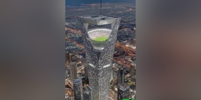 استادیوم هوایی عربستان دنیا را به خود خیره کرد/ دنیایی ماورای آسمان ها+ ویدیو