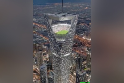 استادیوم هوایی عربستان دنیا را به خود خیره کرد/ دنیایی ماورای آسمان ها+ ویدیو