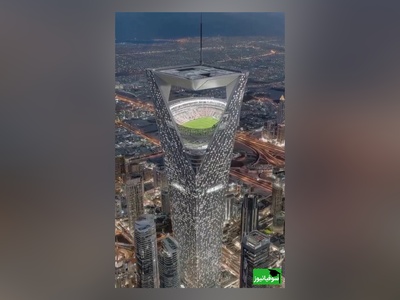 استادیوم هوایی عربستان دنیا را به خود خیره کرد/ دنیایی ماورای آسمان ها+ ویدیو