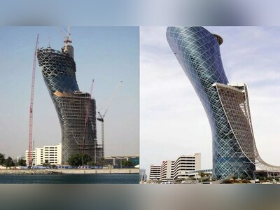 ویدیو/ شاهکار مهندسی جهان در ابوظبی؛ کج‌ترین برج دنیا که رکورد گینس را شکست/ «کپیتال گیت» آسمان‌خراشی با انحرافی 4 برابر بیشتر از "برج پیزا"