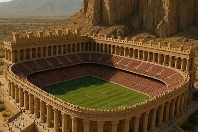 طراحی استادیوم با الهام از معماری هخامنشی؛ شاهکاری که چشم هر بینندهای را خیره میکند+ عکس