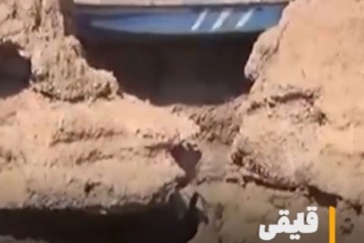 تصاویری که دل هر بیننده‌ای را می‌لرزاند؛ قایقی که بعد از خشک‌شدن سد، روی کوه گیر کرد!