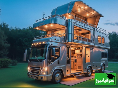 (ویدیو) این کمپر مسافرتی یه قصر متحرکه!/ شاهکار واقعی برای میلیونرایی که عاشق سفر هستن😍