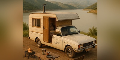 با این خلاقیت ایرانی، سفر شمال دیگه واجب شد! کمپر پیکان با ویو ابدی / هنر نزد ایرانیان و است و بس🤣