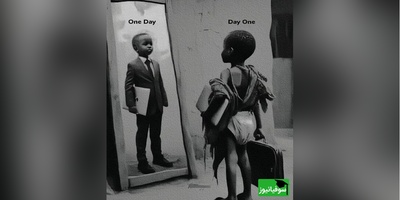 عکس/ شاهکار خلاقانه هنرمند برای به تصویر کشیدن فقر نامرئی روی پله‌های عمومی