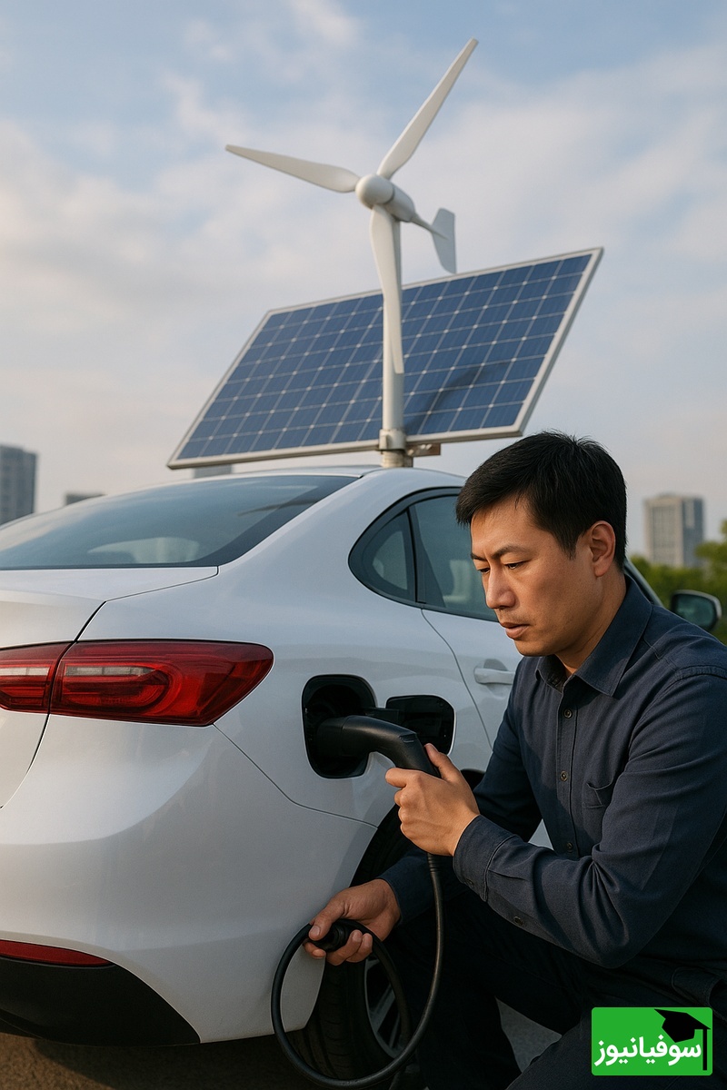 ابتکار خلاقانه راننده چینی که دنیا را تکان داد؛ شارژ همیشگی خودروهای برقی