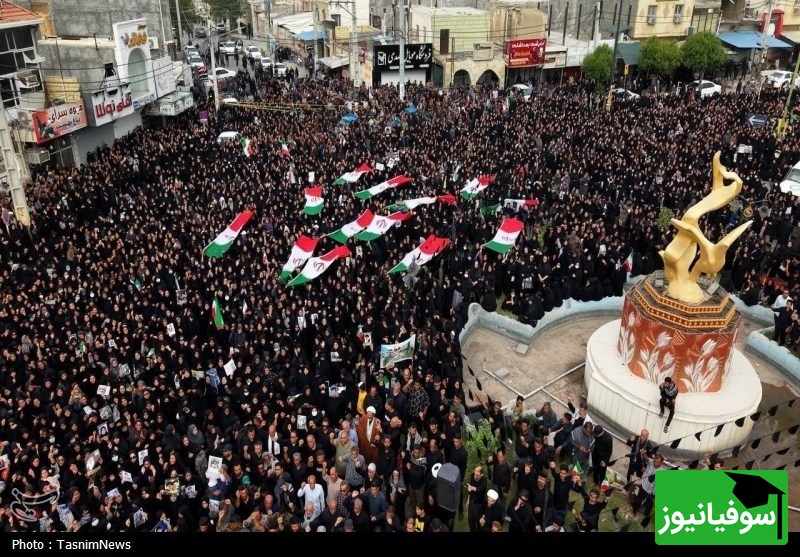 مراسم تشییع دانش آموزان مینابی