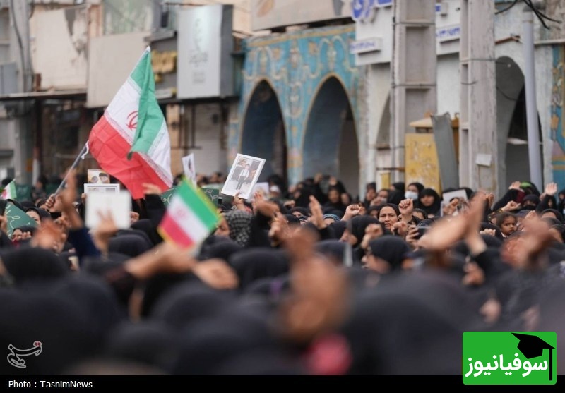 مراسم تشییع دانش آموزان مینابی