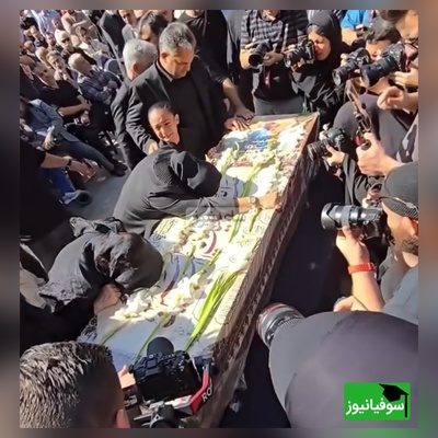 ضجه های دردناک دختر و نوه محمد کاسبی بر روی پیکر بی جان او+ سخنرانی احساسی دخترش، یلدا در فراق پدر در مراسم تشییع جنازه