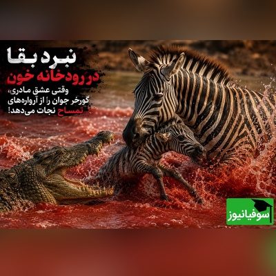 ویدیو | اشک و وحشت در رودخانه مرگ؛ لحظه‌ای که مادر فداکار، بچه‌گورخرش را از دهان تمساح بیرون کشید!