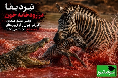 ویدیو | اشک و وحشت در رودخانه مرگ؛ لحظه‌ای که مادر فداکار، بچه‌گورخرش را از دهان تمساح بیرون کشید!