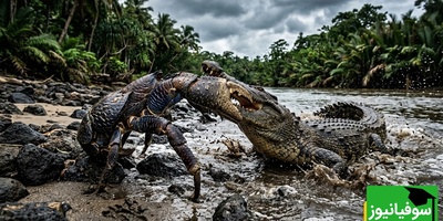 قانون جنگل؛ مستند حیات وحش/نبرد خرچنگ و تمساح/ وقتی انبرهای فولادی با آرواره‌های مرگ روبرو می‌شود!