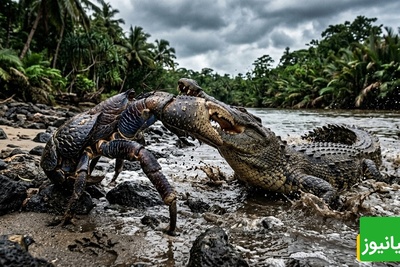قانون جنگل؛ مستند حیات وحش/نبرد خرچنگ و تمساح/ وقتی انبرهای فولادی با آرواره‌های مرگ روبرو می‌شود!
