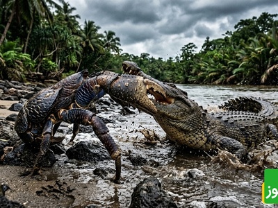 قانون جنگل؛ مستند حیات وحش/نبرد خرچنگ و تمساح/ وقتی انبرهای فولادی با آرواره‌های مرگ روبرو می‌شود!