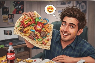 این تصویر خوابگاه رو ترکوند؛ شام دانشجویی یا شوخی با آشپزی؟