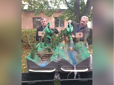 ویدیو/ نمایش عملکرد جادویی پوشش گیاهی در مهار سیل و جلوگیری از شسته‌شدن خاک