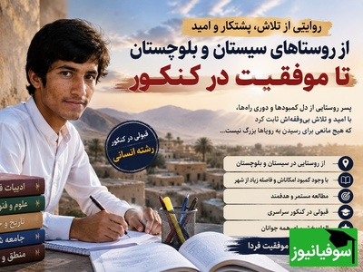 (ویدیو) آموخته‌ام که باخدا همه چیز ممکن است؛ فرمول طلایی عبدالله رئیسی، رتبه تک رقمی کنکور برای رسیدن به آرزوی کودکی‌اش