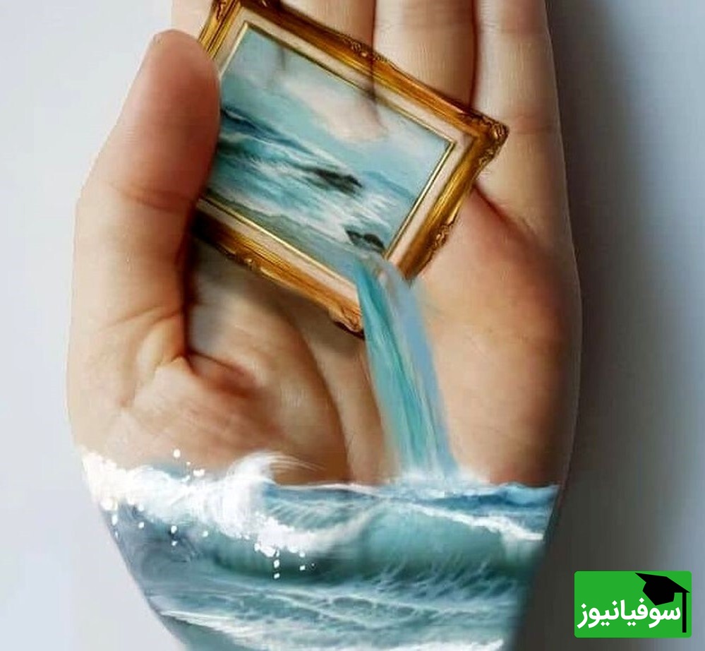 نگاهی به نقاشیهای شگفتانگیز و منحصربهفرد بانوی هنرمند ایرانی، گلسا گلچینی، بر روی دست/ ترکیبی از هنر مینیاتور و نقاشی واقعگرایانه/ از تاببازی گرفته تا درست کردن آدمبرفی