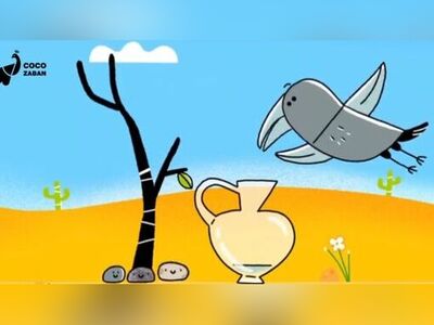 (ویدئو) داستان کوتاه «کلاغ و آب» به زبان انگلیسی/ با زیرنویس فارسی و انگلیسی