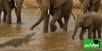 حیات وحش ؛ مستند حیات وحش حیوانات / 
نبرد دیدنی یک کرورکودیل در محاصره چند فیل در رودخانه