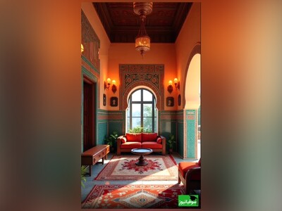 تصویرسازی هوش‌مصنوعی از دکوراسیون اصیل ایرانی با ترکیب معماری مدرن و سنتی/ درخشش فرش زیبای ایرانی، جلوه‌ای از فرهنگ، هنر و اصالت ایرانیان+ ویدیو