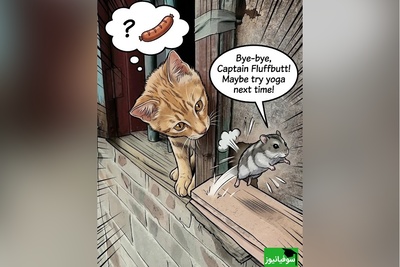 لحظات خنده دار گرفتن موش توسط گربه🤣 / ناکام ماندن عملیات صید موش (ویدئو)