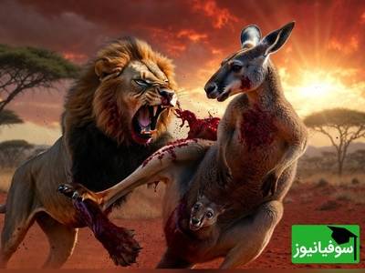 کانگورو در مقابل شیر گرسنه؛ ویدئویی از یک رویارویی نفس‌گیر و باورنکردنی!