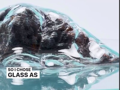 (ویدئو) جادوی طبیعت در دکوراسیون/ هنرمندی که با الهام از سنگ‌های رودخانه، میزهایی بی‌نظیر از سنگ و شیشه می‌سازد و لحظات گرم و بکر طبیعت را به خانه شما می‌آورد!