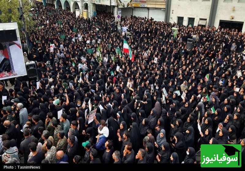 مراسم تشییع دانش آموزان مینابی