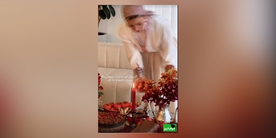 (ویدئو) نگاهی به چیدمان منحصربه‌فرد سفره شب یلدای لوکس و پر طمطراق بهرام رادان و همسر خوش سلیقه‌اش، مینا مختاری