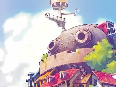 ویدیو/ پشت‌صحنۀ واقعی از انیمیشن «قلعه‌ی متحرک هاول»/ نمایشی از خلاقیت و هنر در معماری و جذب توریست کشور ژاپن/ فقط اون آتیشه😍