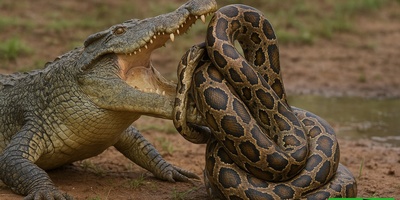 حیات وحش ؛ مستند حیات وحش حیوانات / 
نبرد دیدنی مار پیتون و تمساح در رودخانه