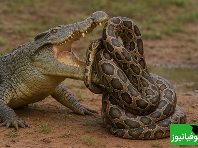 حیات وحش ؛ مستند حیات وحش حیوانات / 
نبرد دیدنی مار پیتون و تمساح در رودخانه