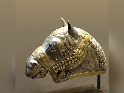 ویدیو/ سردیس طلای "اسب سلطنتی" ساسانی گنجینۀ مکشوفه از کرمان/ نمایش اقتدار و اوج هنر ساسانیان در دورۀ باستان