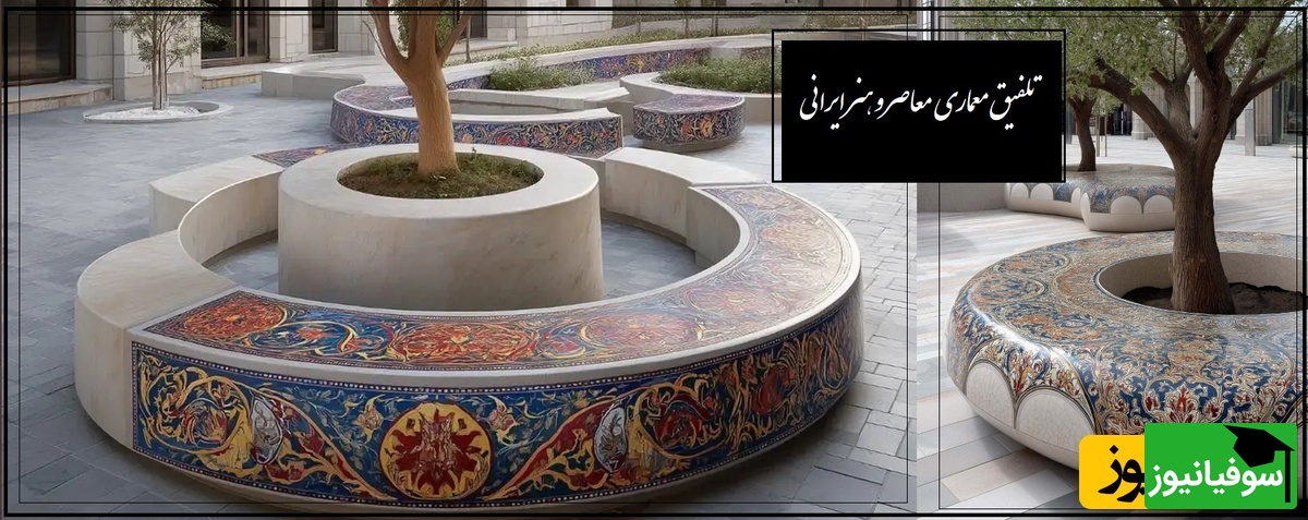 تلفیق معماری معاصر و هنر ایرانی؛ نیمکت با الهام از نقش قالی/ حقیقتا هنر نزد ایرانیان است و بس(+عکس)