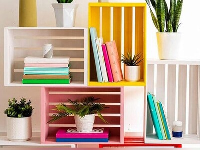 آموزش و سرگرمی / ویدیوی ایده خلاقانه ساخت کتابخانه رومیزی با کاغذ با کمترین هزینه