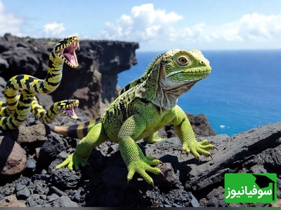 (ویدئو) نبرد نابرابر در ساحل؛ ایگوآنا در برابر لشکری که برای شکارش هم‌قسم شدند