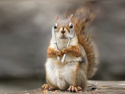 (ویدیو) مستند حیات وحش/ یک لحظه از طبیعت وحشی: شکار سنجاب توسط گربه دم‌کوتاه در طبیعت